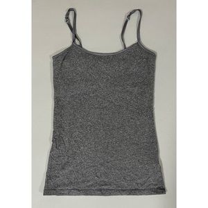 SO Gray Grey Marled ‘Perfect Cami’ Shelf-Bra Camisole Tank Top Shirt Size XS ⛓